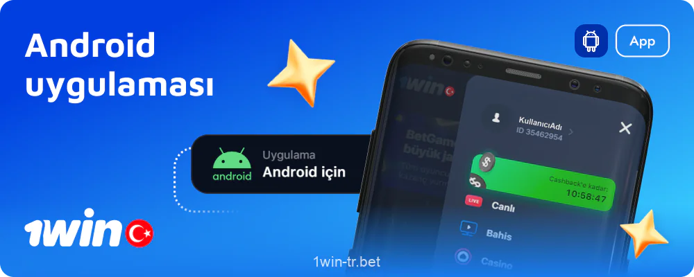 Android için 1win uygulaması