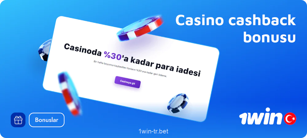 Casino nakit iadesi 1win Türkiye