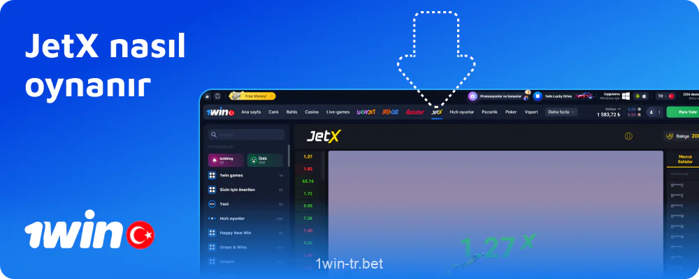 1win JetX Oyun Talimatları