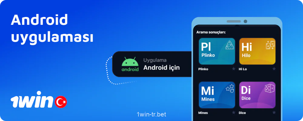 Android için 1win Türkiye Mines uygulaması