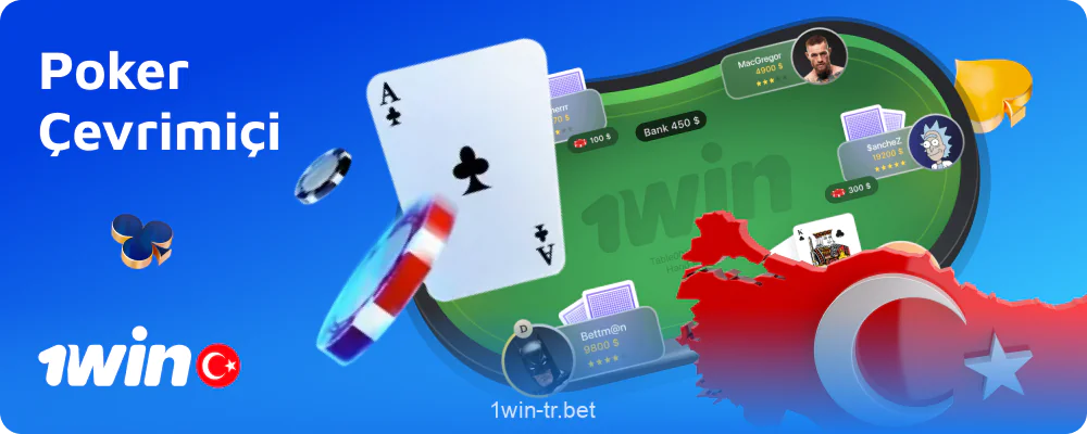 1win Türkiye'de Poker