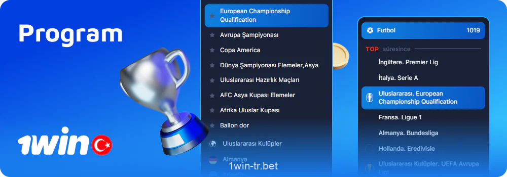 1win Türkiye bahisleri için turnuvalar ve etkinlikler
